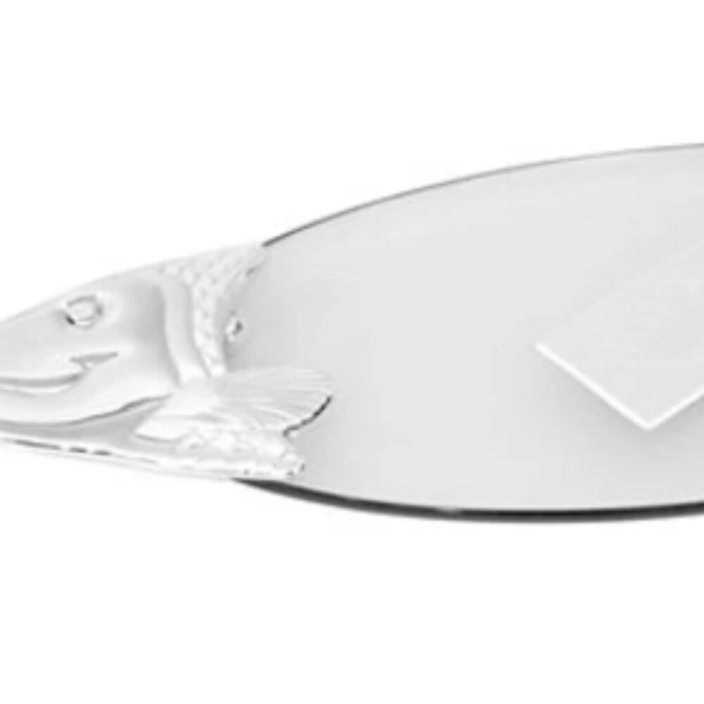 Salmon silver plated and glass tray - Never used